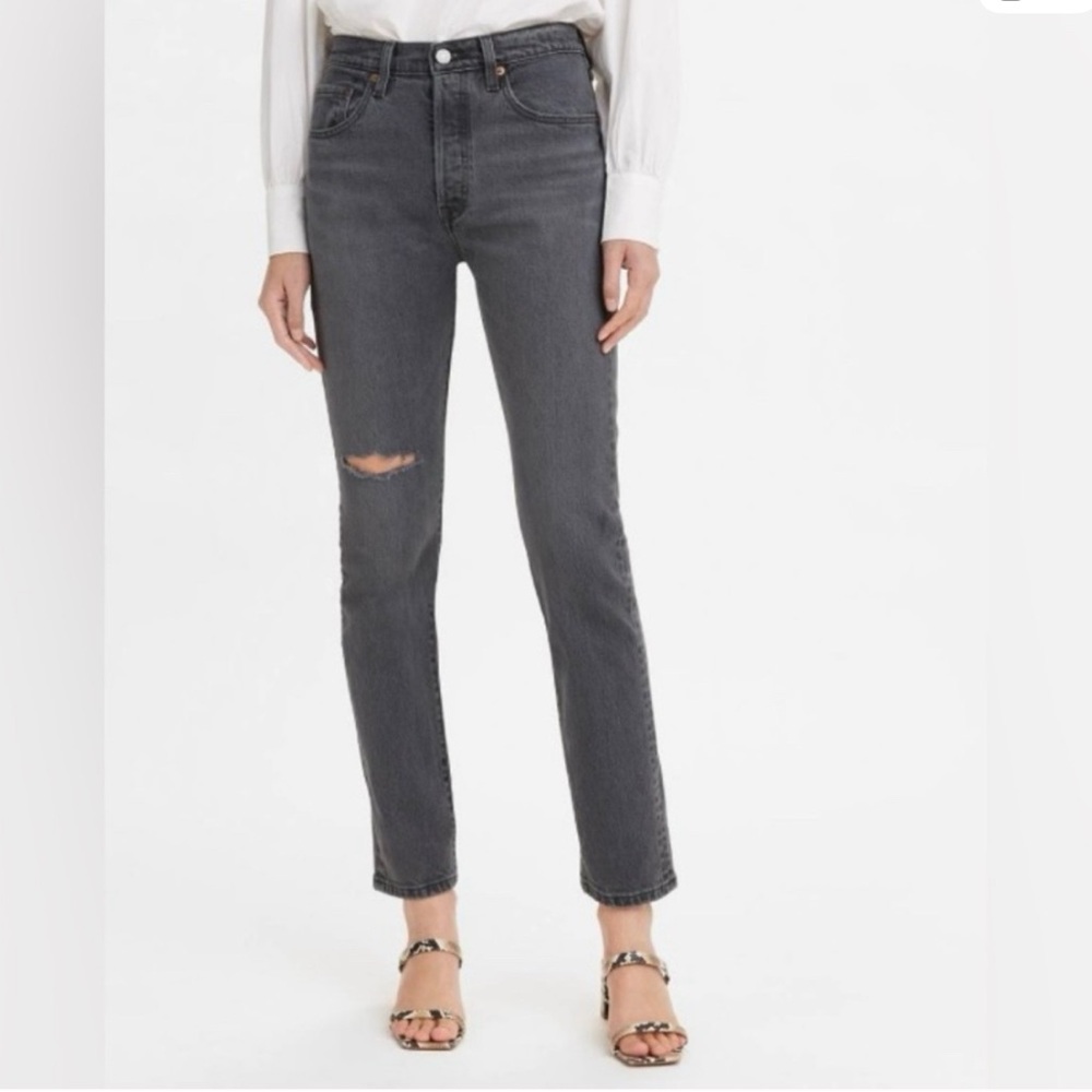 LEVI’S 501 SKINNY Women's Gray Jeans | Size 28